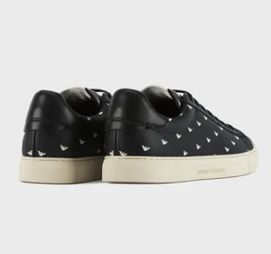 Alternative view of Giày Armani Soft Leather Sneakers 3D Eagles 'Black' X4X565XM9921K001