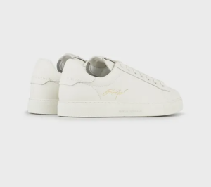 Alternative view of Giày Armani Leather With Gold Signature Logo 'White' X4X565XM993100894