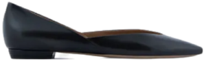 Giày Armani Nappa Leather Pointed Toe Ballerinas 'Black'