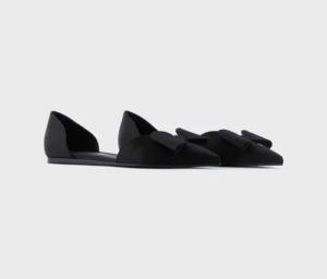 Alternative view of Giày Armani Satin Ballerinas With Bow 'Black' X3D271XD064100002