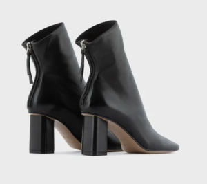 Alternative view of Giày Armani Nappa Leather Pointed Toe Heeled Ankle Boots 'Black'