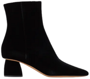 Giày Armani Velvet Block Heeled Ankle Boots 'Black'