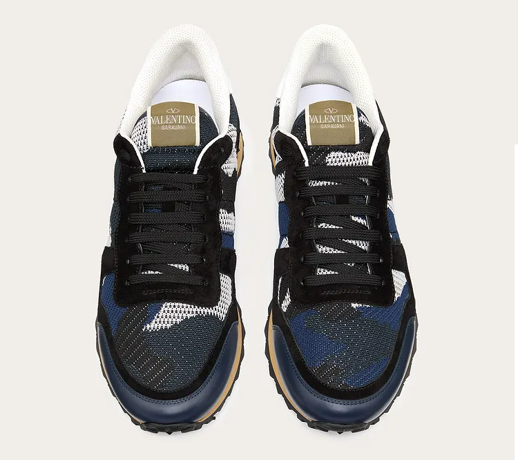 Giày Valentino Mesh Fabric Camouflage Rockrunner Sneaker TY0S0723QRK31J - Ảnh 3