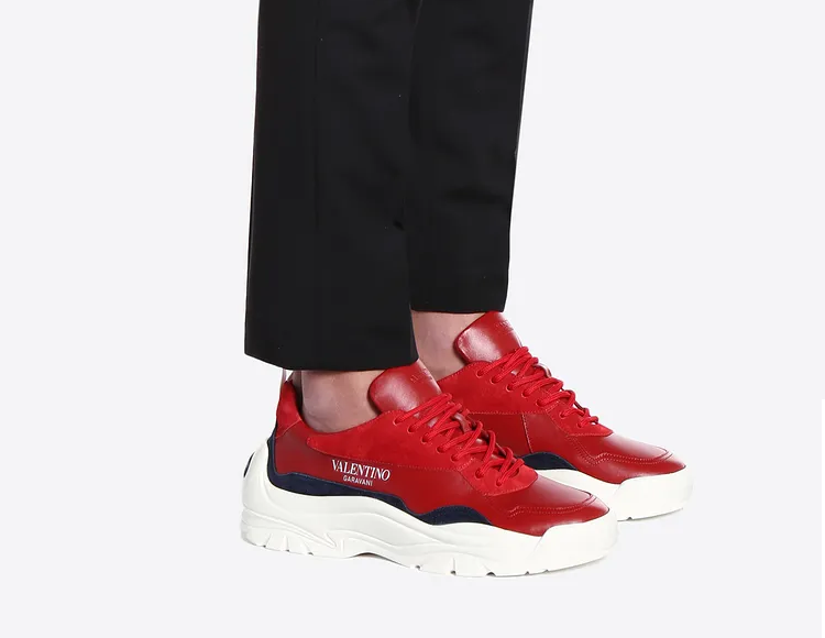 Giày Valentino Chunky Sole Sneakers Red QY0S0B17VRNCU7 - Ảnh 5