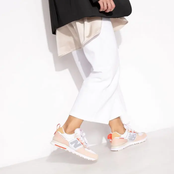 Alternative view of Giày New Balance Wmns 574 Lifestyle Pink White WL574ISE