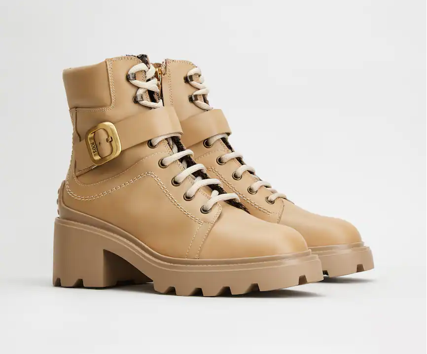 Giày Tod's Woman Boots In Leather 'Beige' XXW08D0EB33QGWM021 - Ảnh 5