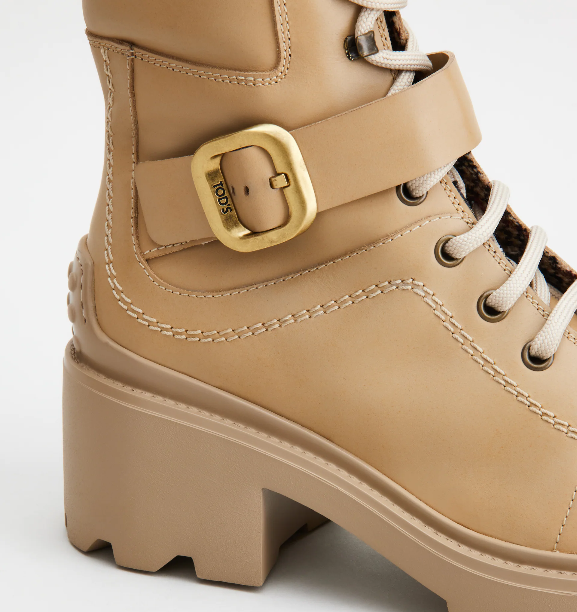 Giày Tod's Woman Boots In Leather 'Beige' XXW08D0EB33QGWM021 - Ảnh 2