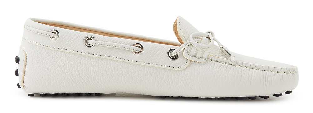 Giày Tod's Woman Gommino Driving Shoes in White Leather XXW0FW050305J19999
