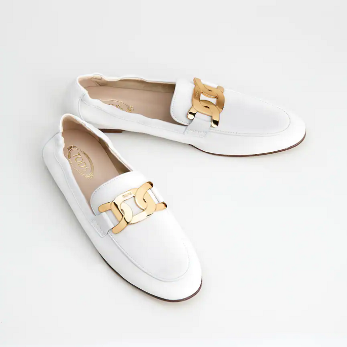 Giày Tod's Women's Logo-Plaque Leather Loafers XXW79A0EQ20SYRB015 - Ảnh 4