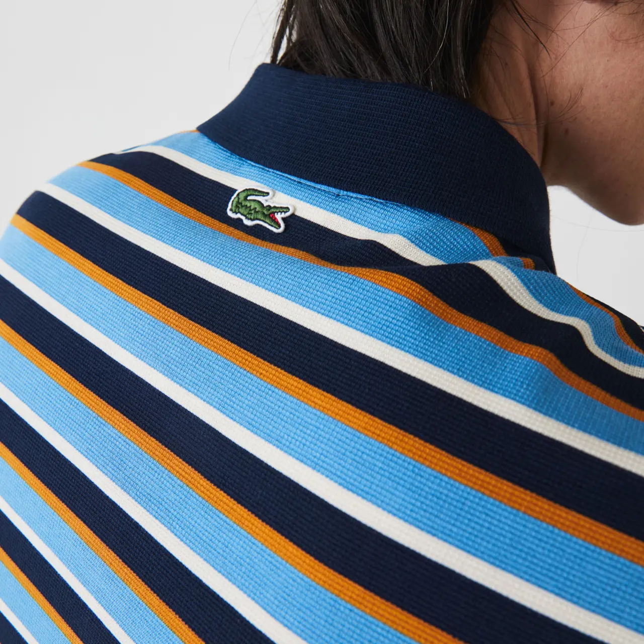 Ao Lacoste Ultra-lightweight Striped Knit Polo Shirt YH0031-00