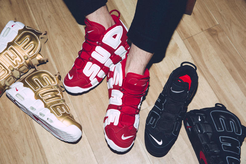 Giày Nike Supreme x Air More Uptempo 'Red' 902290-600 - Ảnh 4