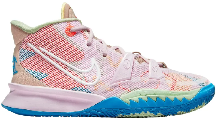 Giày Nike Zoom Kyrie 7 1 World 1 People Blue Green GS CT4080-600
