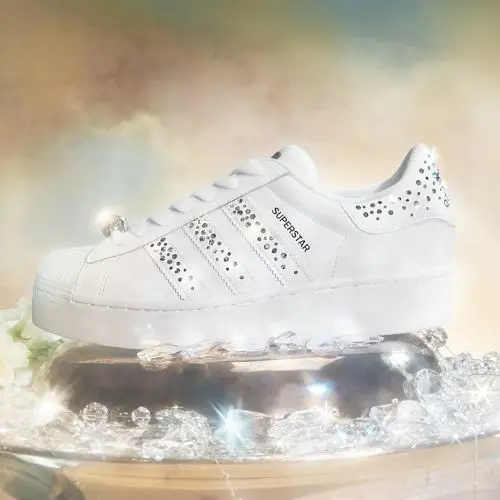 Alternative view of Giày Adidas Swarovski x Wmns Superstar Bold 'Cloud White'  FX7456