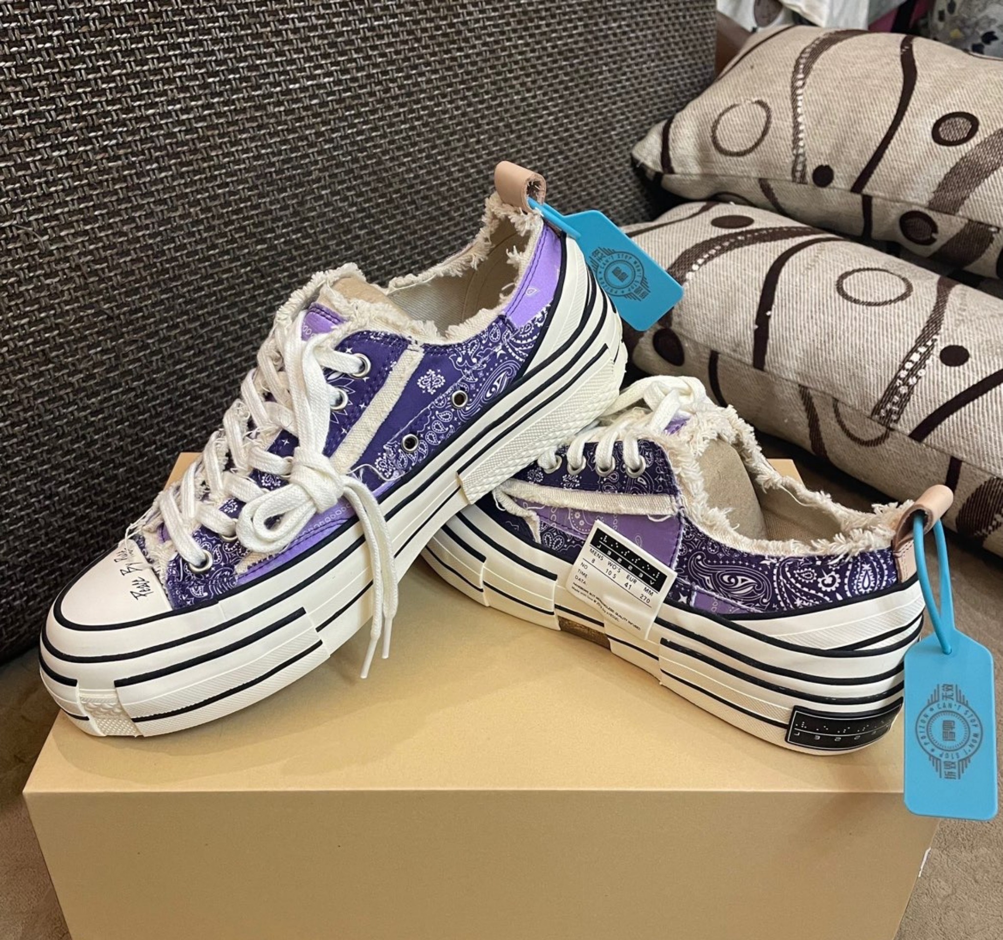 Giày xVESSEL G.O.P Violet Paisleys F21X14Z - Ảnh 7