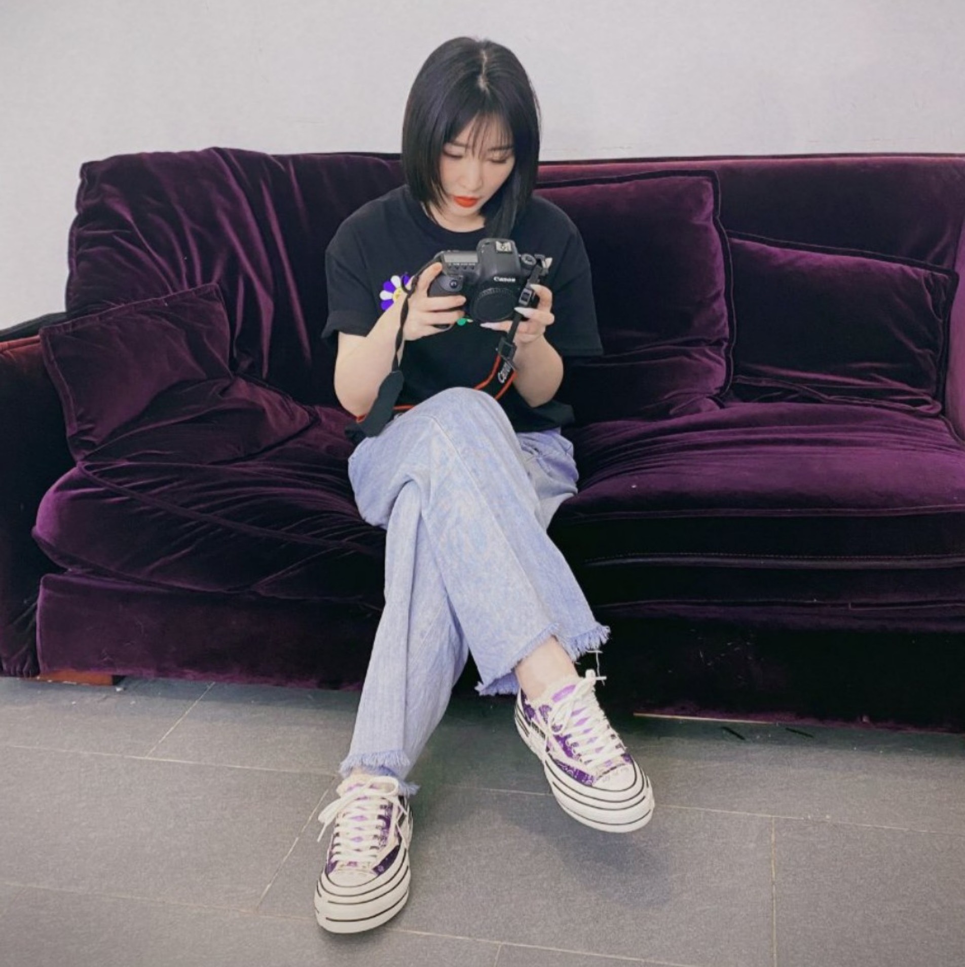 Giày xVESSEL G.O.P Violet Paisleys F21X14Z - Ảnh 6