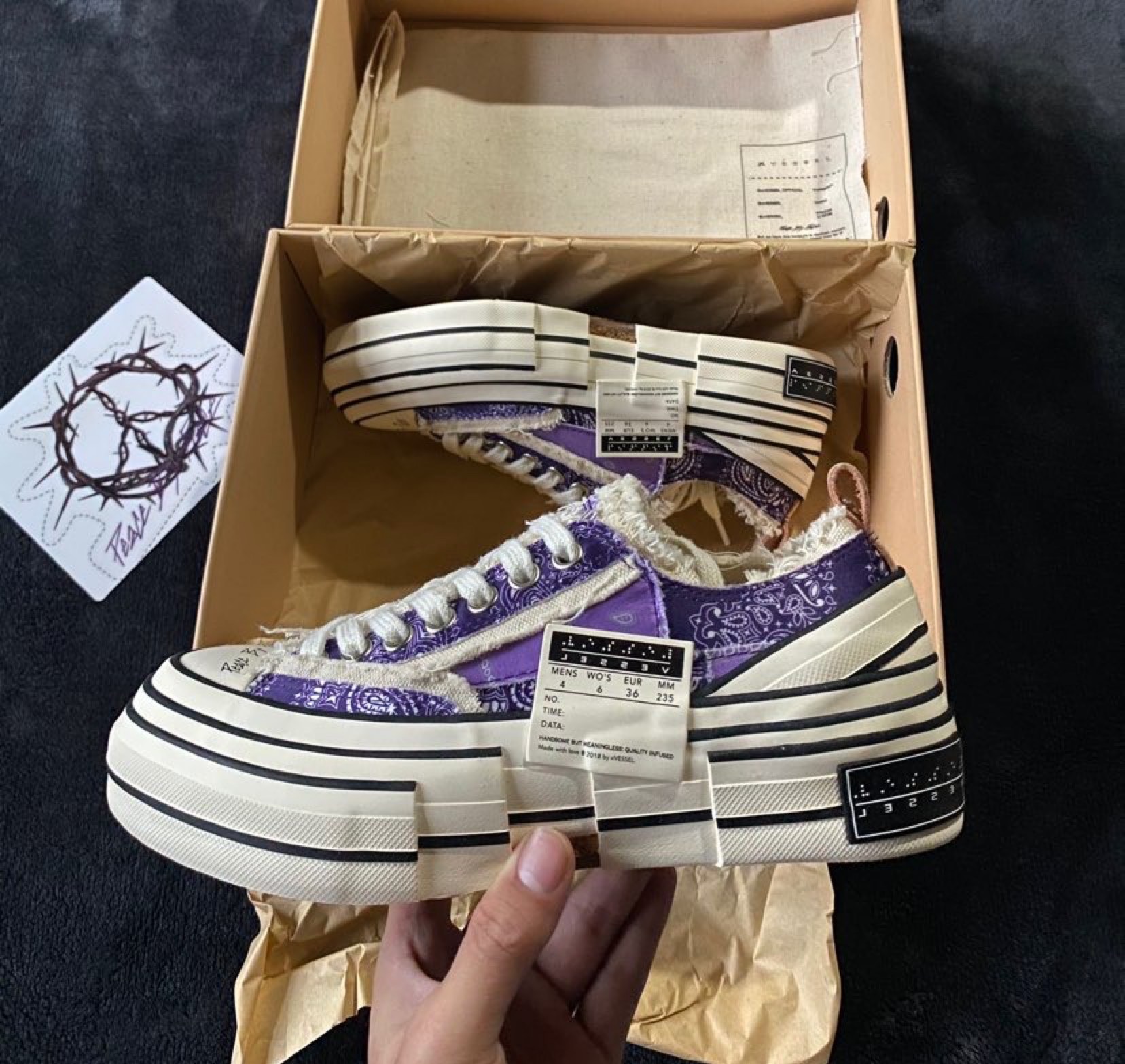 Giày xVESSEL G.O.P Violet Paisleys F21X14Z - Ảnh 10