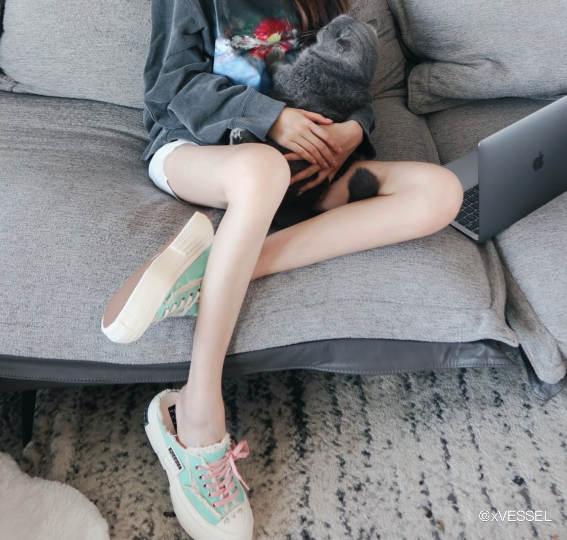 Giày xVESSEL G.O.P Slip On Blue S21X17B - Ảnh 7