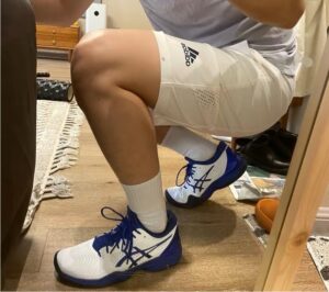 Alternative view of Giày Tennis Asics Court FF Novak 'White Blue' 1041A089-101