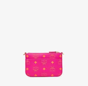 Alternative view of Túi MCM Zip Pouch in Color Splash Logo 'Purple' MYZCSSX01QR001