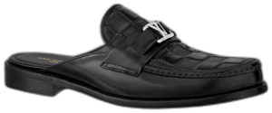 Giày Louis Vuitton Major Open Back Loafers Black 1A9KCB