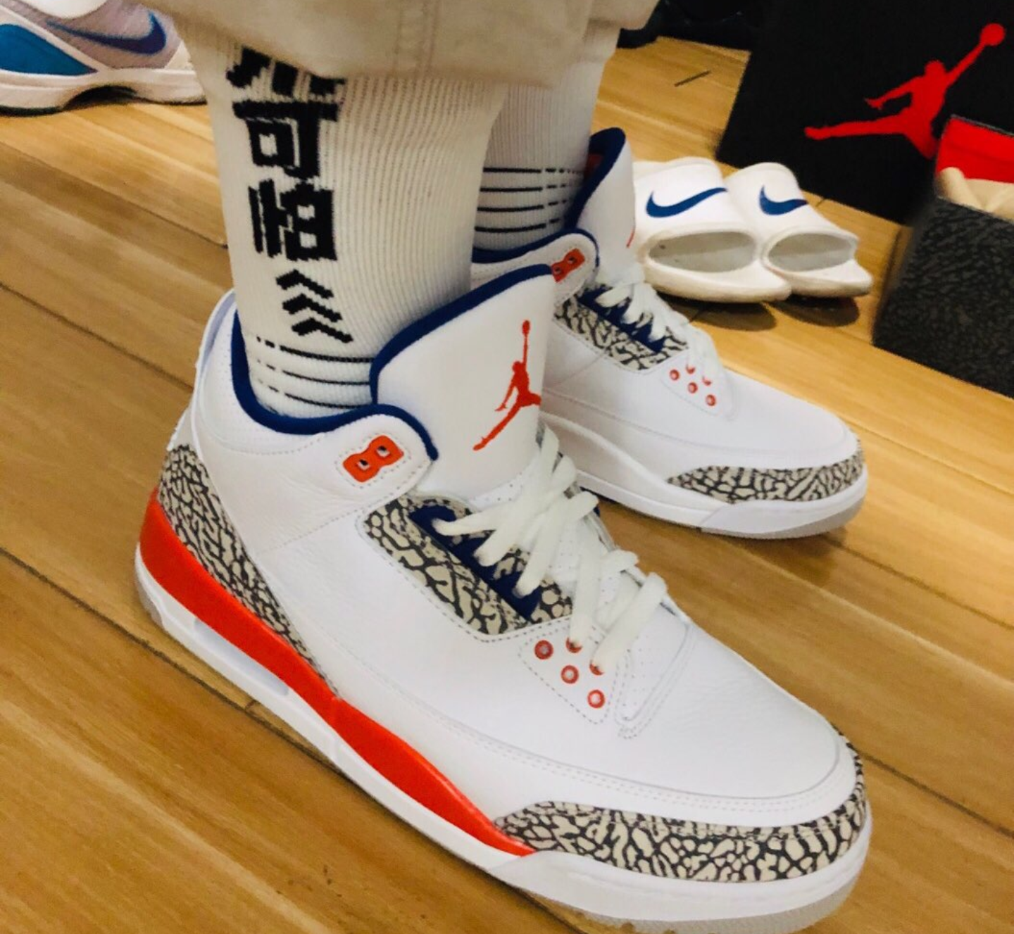 Giày Nike Air Jordan 3 Retro Knicks 136064-148 - Ảnh 9