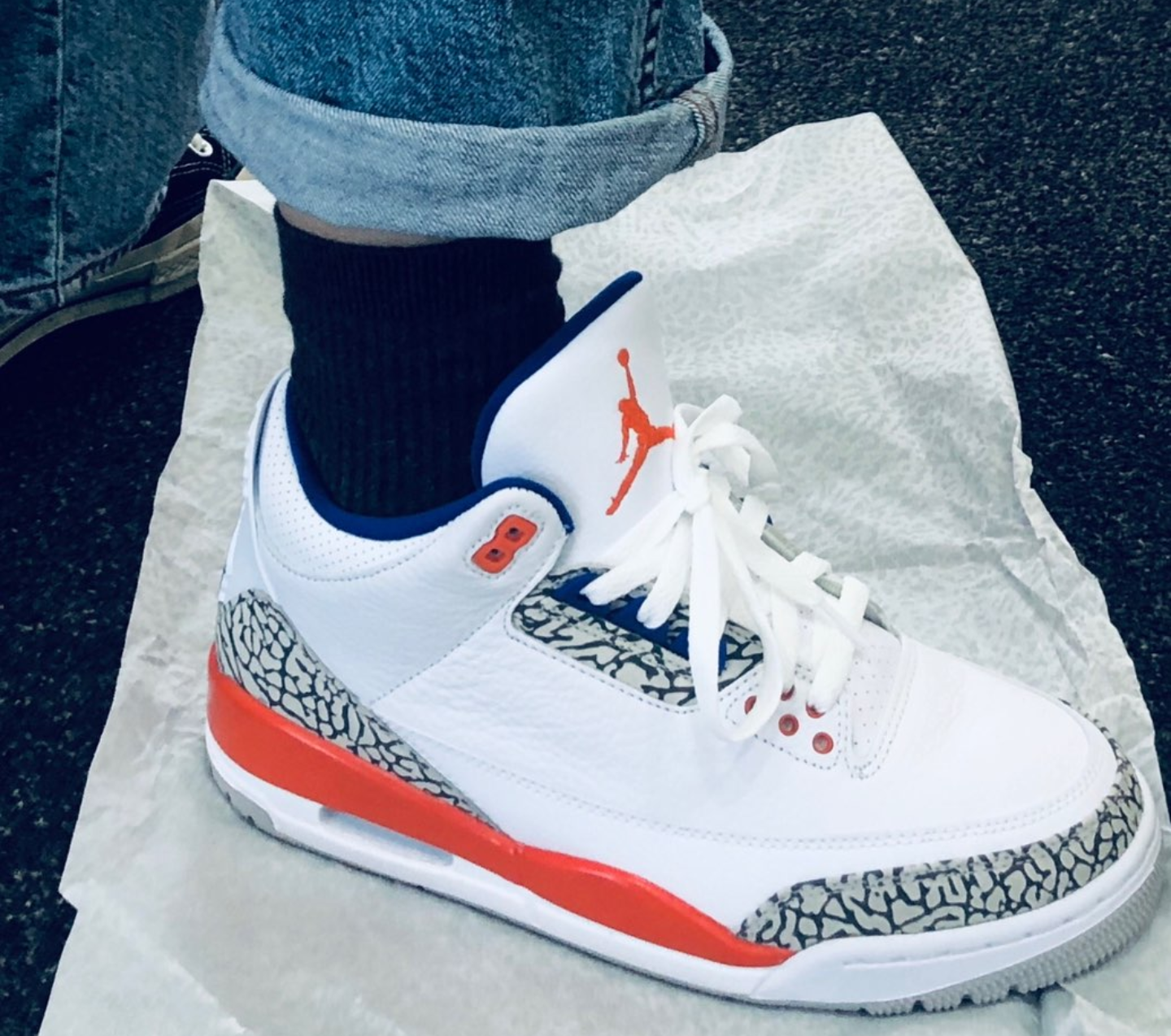 Giày Nike Air Jordan 3 Retro Knicks 136064-148 - Ảnh 5
