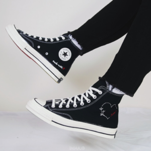 Alternative view of Giày Converse Chuck 70 High 'Valentine's Day Black' 171118C