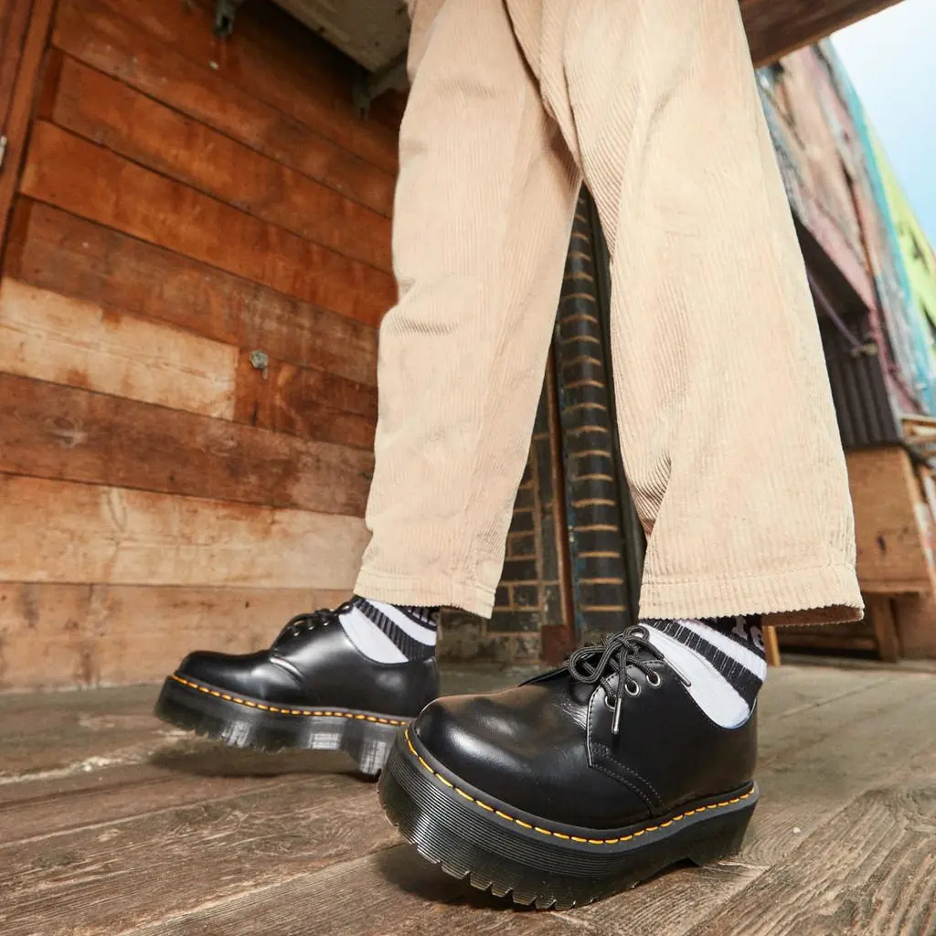 Alternative view of Giày Dr.Martens 1461 Quad Black Polished Smooth Black 25567001