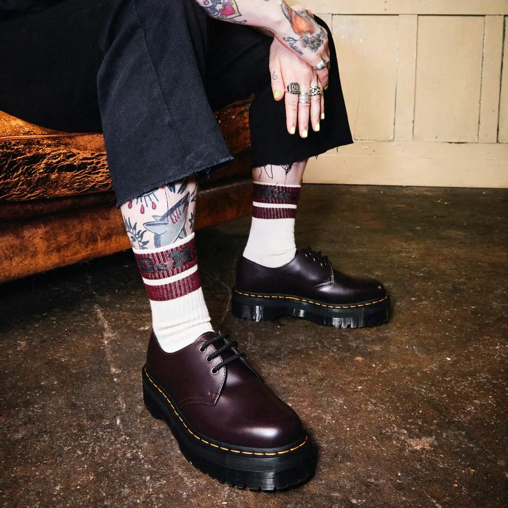 Giay Dr.Martens 1460 Pascal Leather Platform Boots 'Black' 26925001