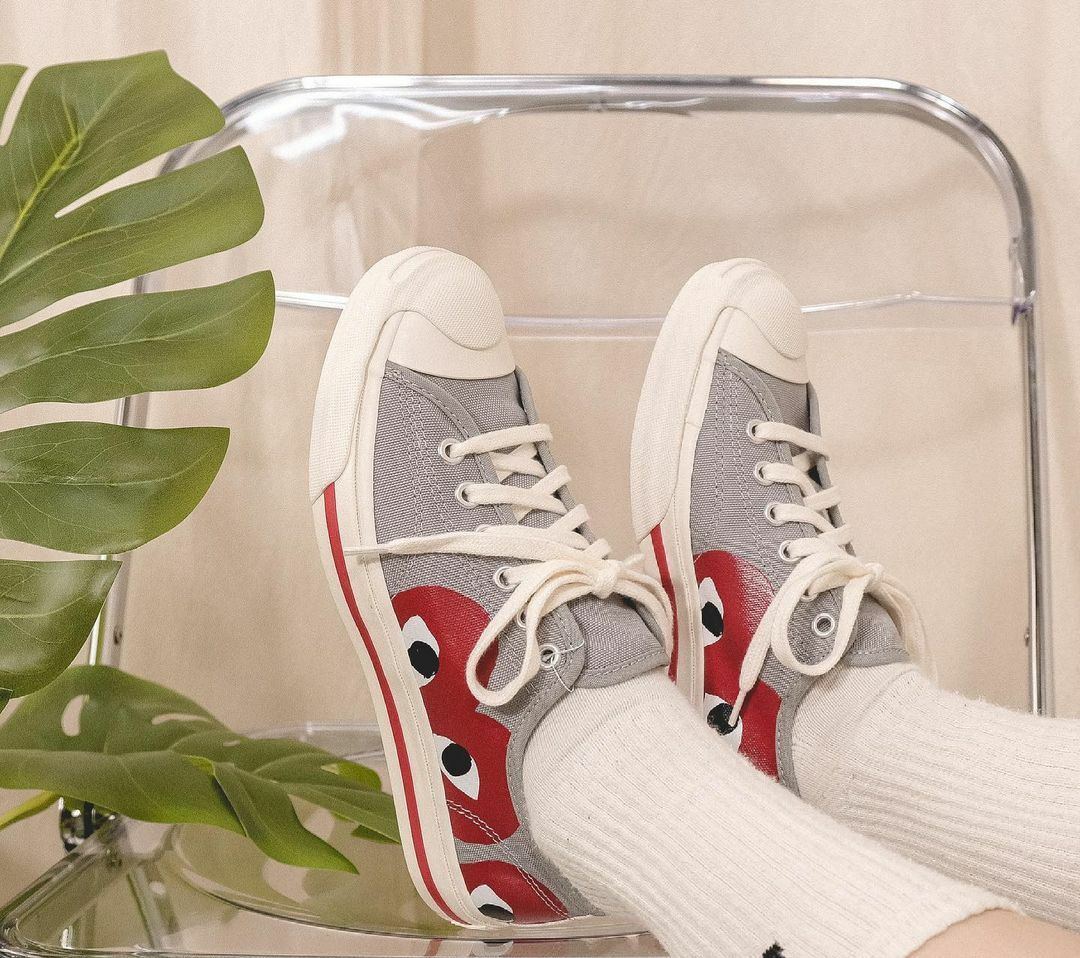 Giày Converse Comme des Garçons PLAY x Jack Purcell Drizzle Red 171260C - Ảnh 2