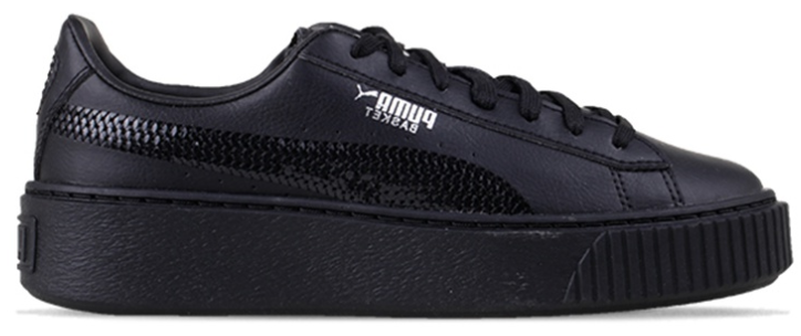 Giày Puma Basket Platform 'Black' 367237-01