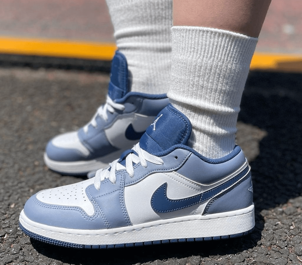 Giày Nike Air Jordan 1 Low 'Ashen Slate' 553558-414 - Ảnh 6