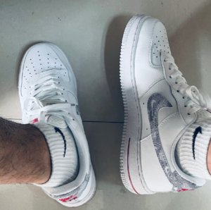 Giay Nike Air Force 1 Low 'Topography Pack White University Red' DH3941-100