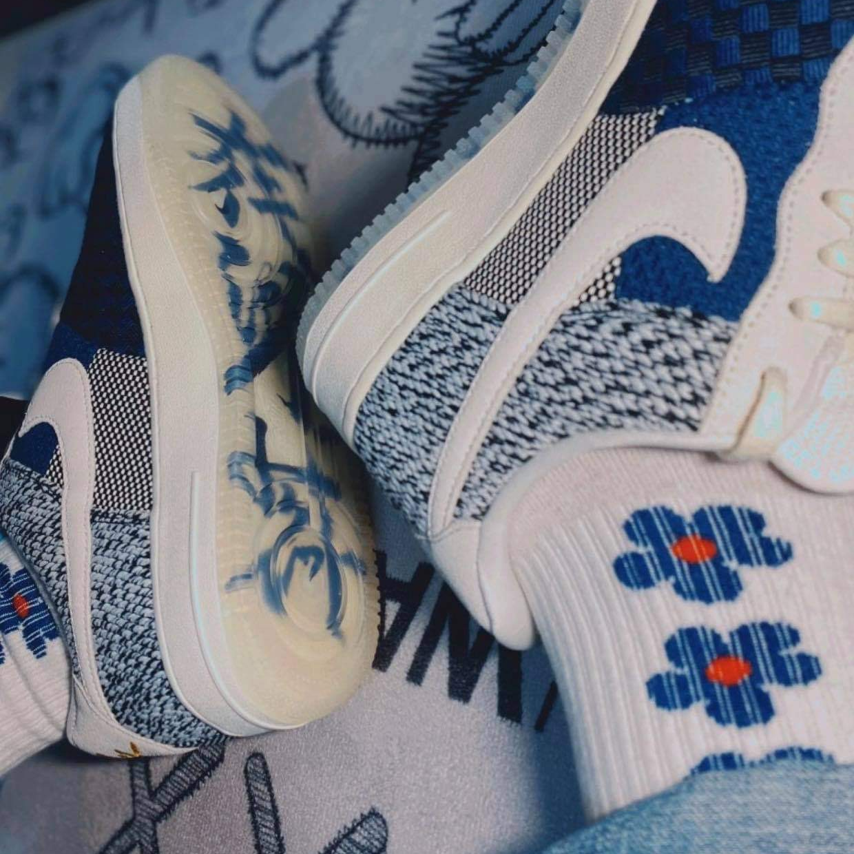 Giày Nike Wmns Air Force 1 Low '07 LV8 'Sashiko' DD5401-492 - Ảnh 6