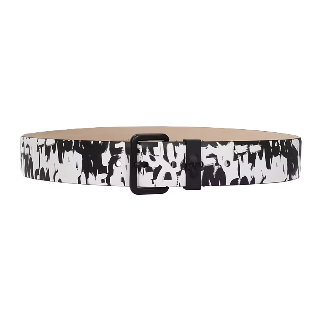 Thắt Lưng Alexander McQUEEN Graffiti 'Black White' 6892221AAHU1081