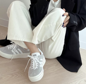 Giay Adidas Gazelle Bold 'Gray Two' HQ6893