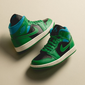 Giay Nike Air Jordan 1 Mid 'Lucky Green Aquatone' BQ6472-033