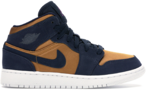 Giày Nike Air Jordan 1 Mid SE GS 'Obsidian Desert Ochre' BQ6931-401