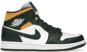 Giày Nike Air Jordan 1 Mid 'Green Yellow' 554724-371