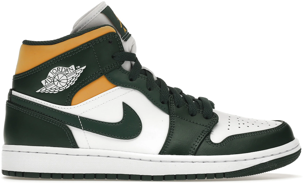 Giày Nike Air Jordan 1 Mid 'Green Yellow' 554724-371