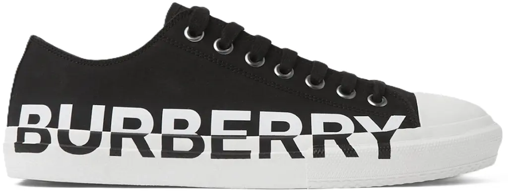 Giày Burberry Larkhall Low Top Lace Up Sneakers In Black 8045845