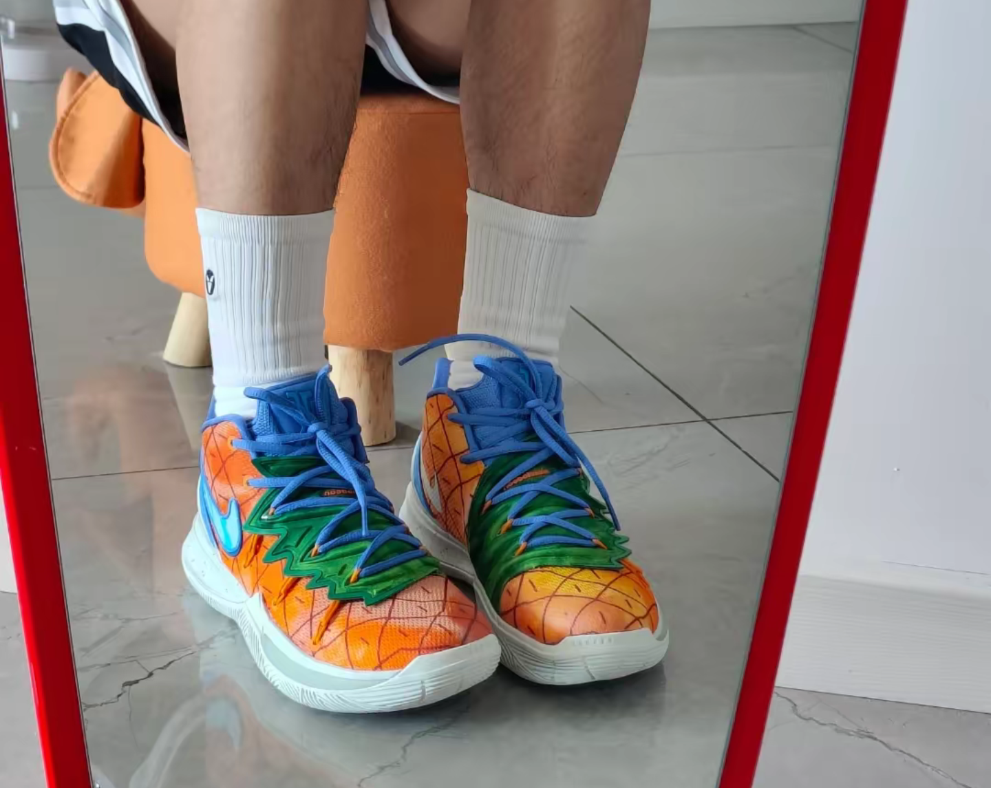 Giày Nike SpongeBob SquarePants x Kyrie 5 'Pineapple House' CJ6951-800 - Ảnh 4