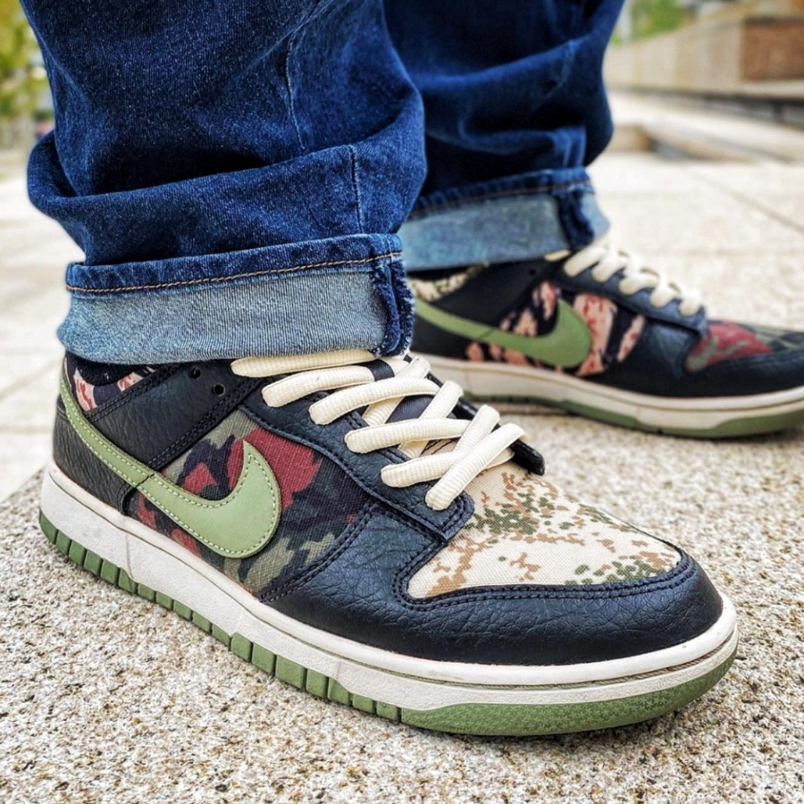 Giày Nike Dunk Low Camo 'Oil Green' DH0957-001 - Ảnh 3