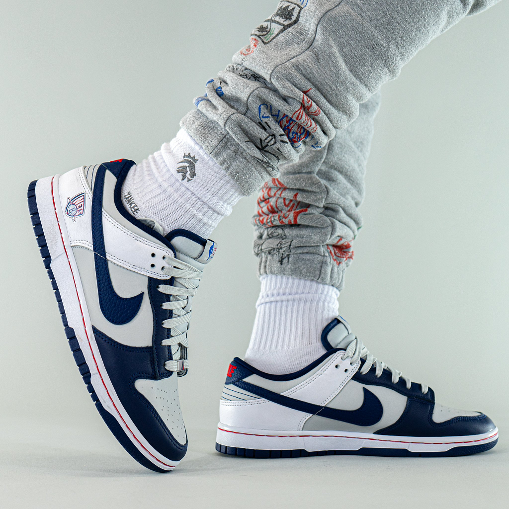 Giày Nike NBA x Dunk Low EMB '75th Anniversary Nets' DD3363-001 - Ảnh 2