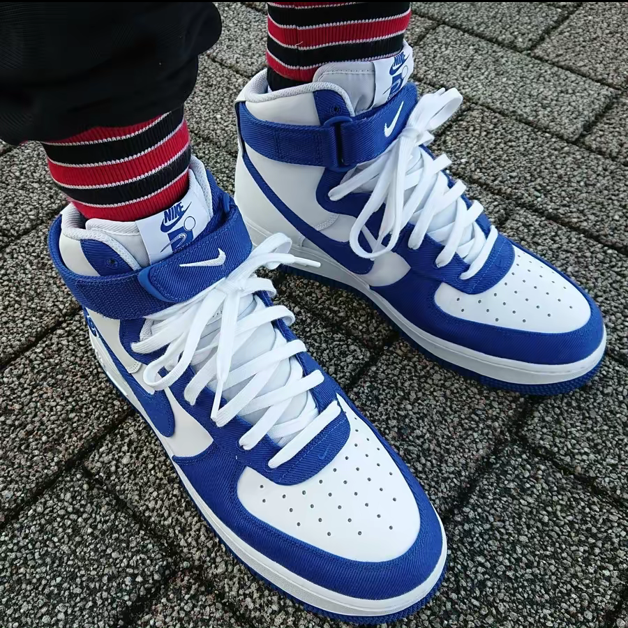 Giày Nike Air Force 1 High '07 LV8 EMB 'Dodgers' DC8168-100 - Ảnh 4