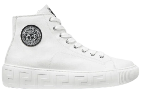 Giày Versace Greca High Topp Trainers White DST643D-DTE3G-D01P