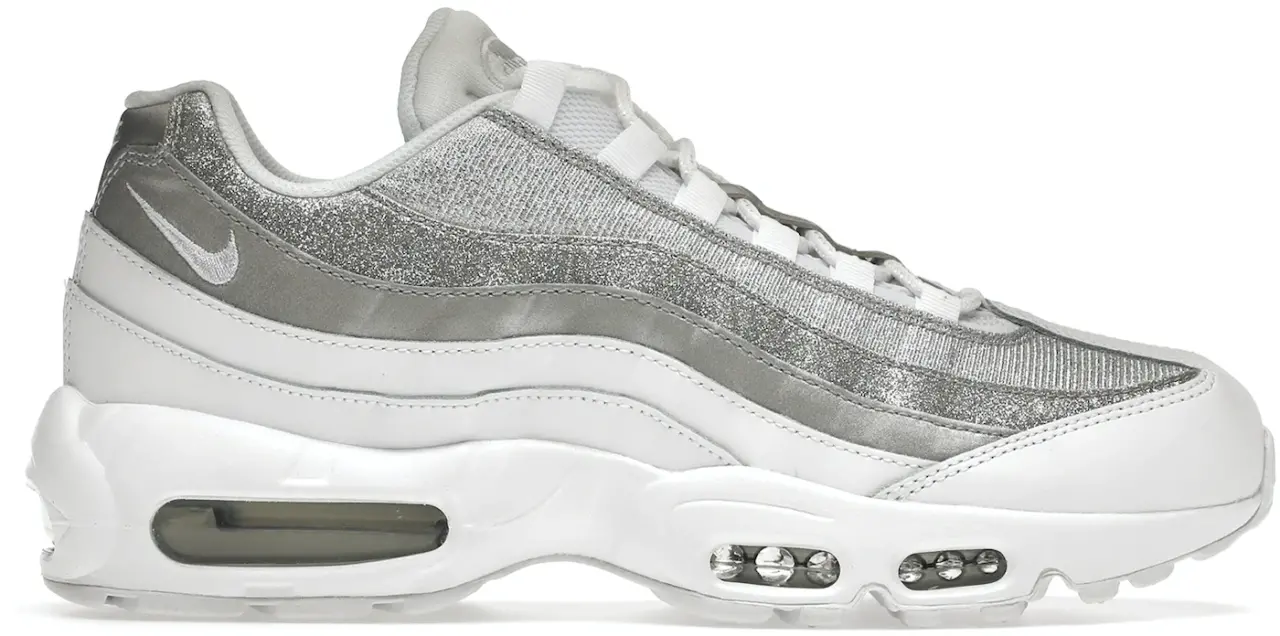 Giày Nike Air Max 95  Wmns White Metallic Silver DH3857-100