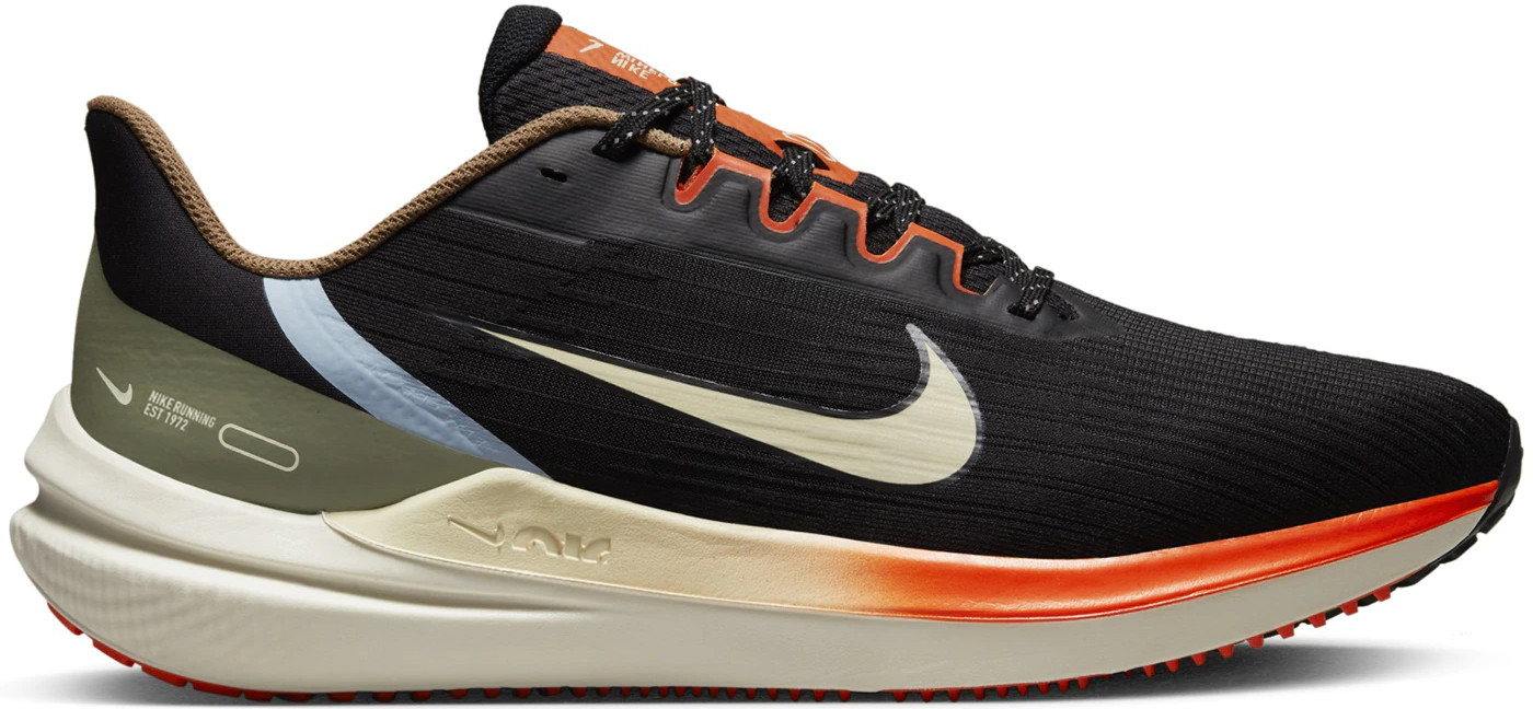 Giay Nike Air Winflo 9 'Black Green Safety Orange' DX6040-071