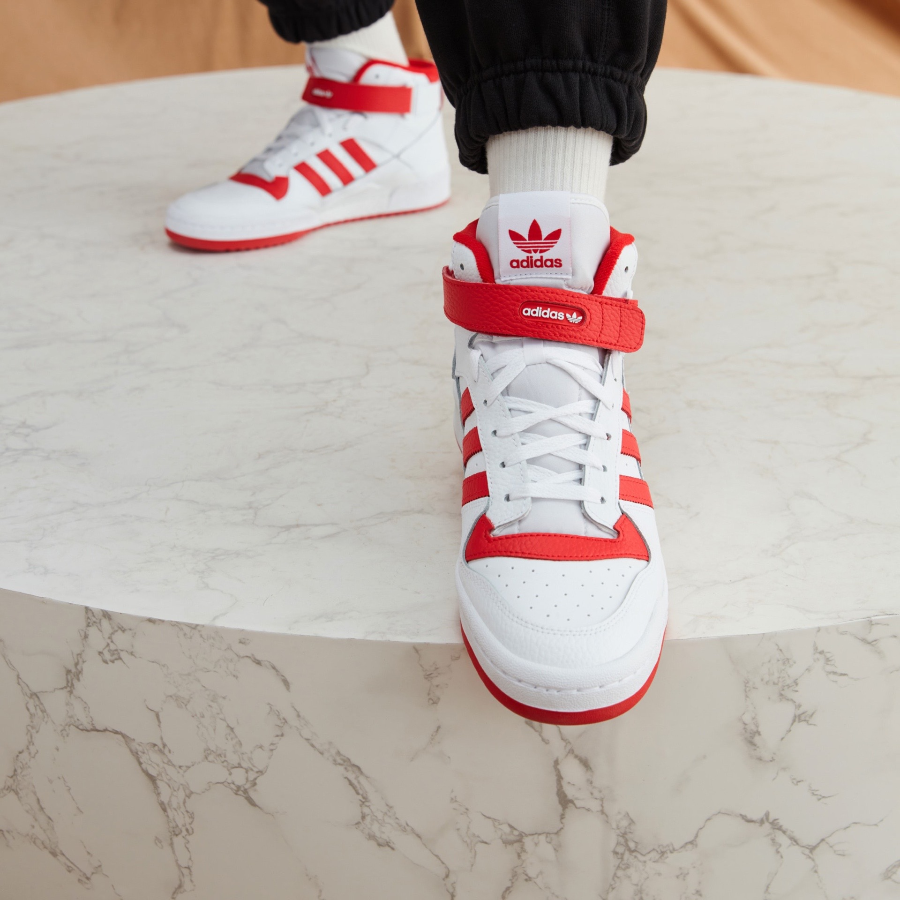 Giày Adidas Originals Forum Mid 'White Red' GY5819 - Ảnh 4