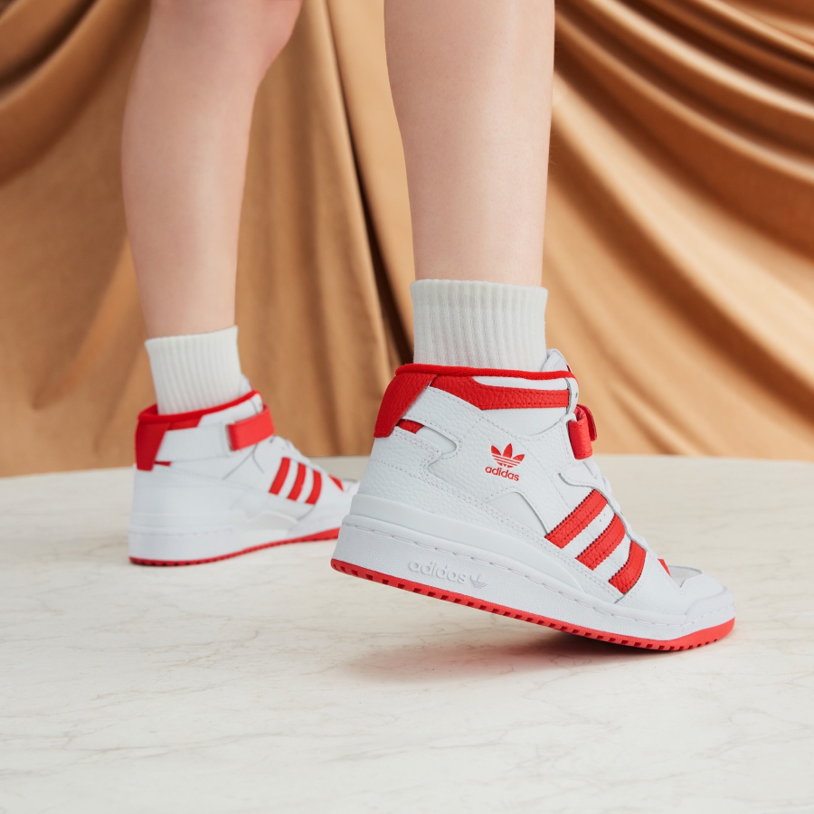 Giày Adidas Originals Forum Mid 'White Red' GY5819 - Ảnh 5